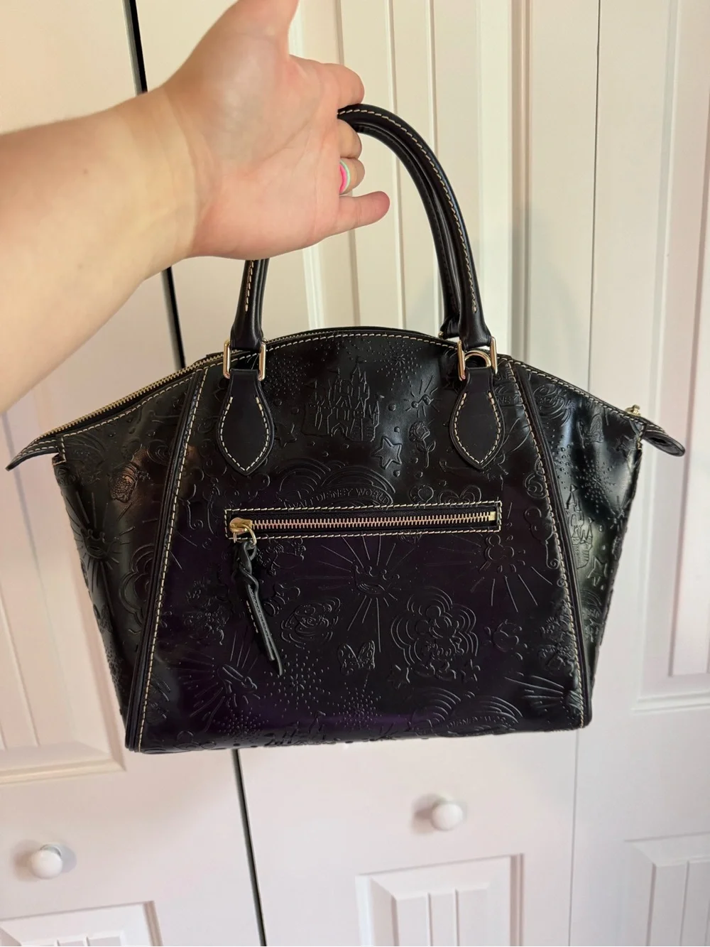 LIKE-NEW - DISNEY PARKS x DOONEY & BOURKE WDW 50th ANNIVERSARY EMBOSSED SATCHEL